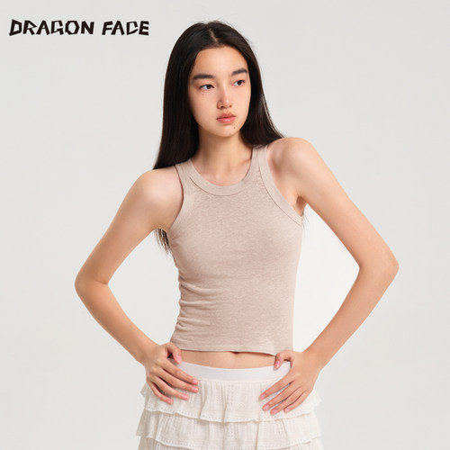 【明星同款】龙脸DRAGON FACE 超薄叠穿亚麻坦克背心