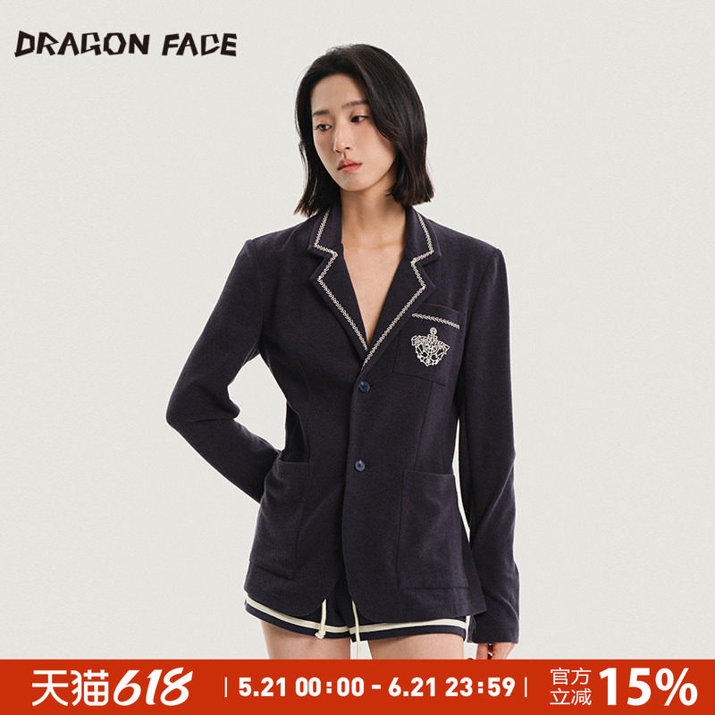 【明星同款】龙脸 DRAGON FACE毛巾布西服外套