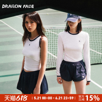 【明星同款】龙脸DRAGON FACE 撞色圆领长袖 圆领背心网球运动款