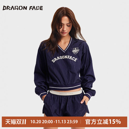 【明星同款】龙脸DRAGON FACE 球队套头衫 宽松休闲卫衣网球上衣