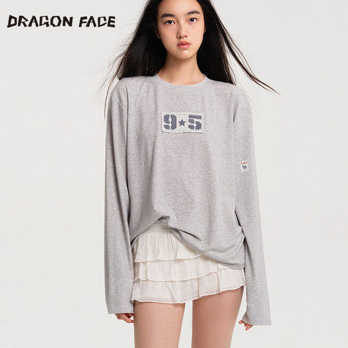 【明星同款】龙脸DRAGON FACE 宽松长袖柔软大T恤