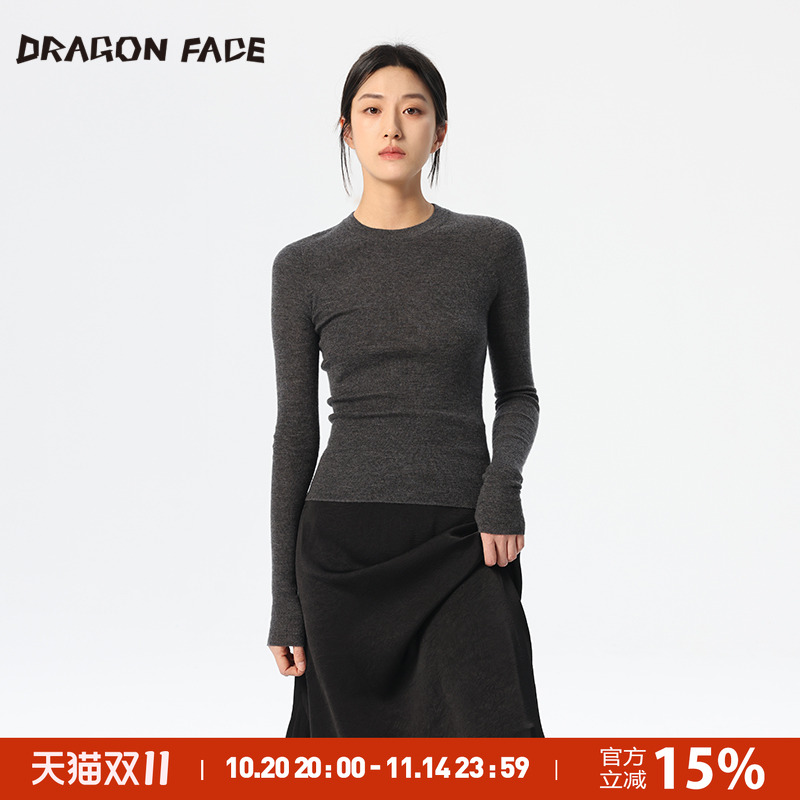 打底衫龙脸圆领何超莲