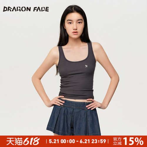 【明星同款】龙脸 DRAGON FACE 深U领背心修身背心网球运动背心