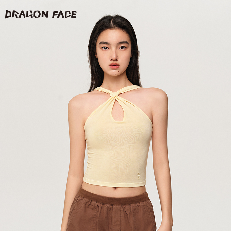 【明星同款】龙脸 DRAGON FACE 柔软系扣背心 修身吊带背心