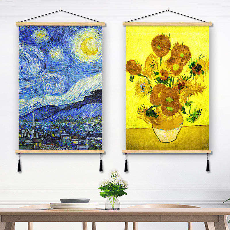 梵高油画挂画世界名家装饰画印象派欧美艺术咖啡客厅卧室房间餐厅