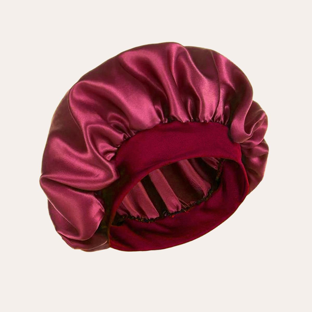 Satin Solid Wide-brimmed Sleeping Hat Night Sleep Bonnet帽子