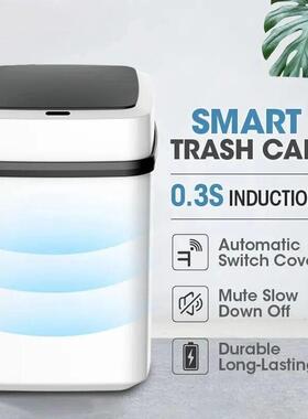 Kitchen Trash Bin 13L Bathroom Touch Trash Can In The Toilet