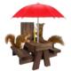 Squirrel Bench Feeder Pet Wooden Table Bird Dining Hanging