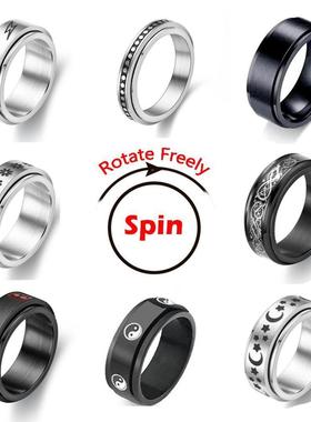 Anxiety Ring Figet Spinner Rings For Women & Men Stainless S