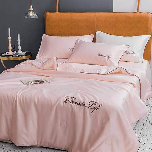 summer silk quilt bed duvet blanket cover bed sheets set
