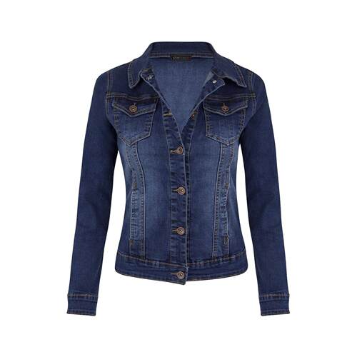 Stretch denim jacket for a short slim-fit locomotive弹力外套