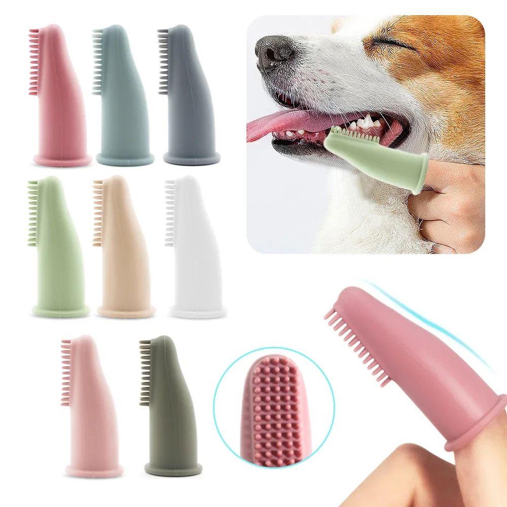 Ultra Soft Silicone Toothbrush Cover Dog Cat Dental Care Cle