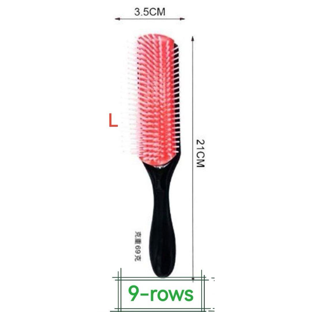 9-Rows Detangling Denman Detangler Hairbrush Scal五排九排梳