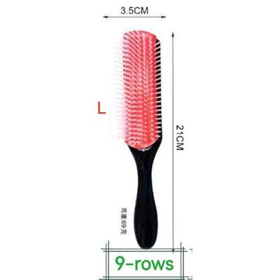 9-Rows Detangling Denman Detangler Hairbrush Scal五排九排梳