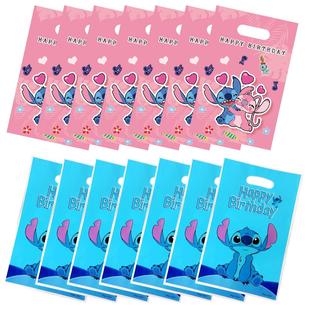 Lilo & Stitch Pink Blue Candy Bag Handle Gift Bag Girls Boys