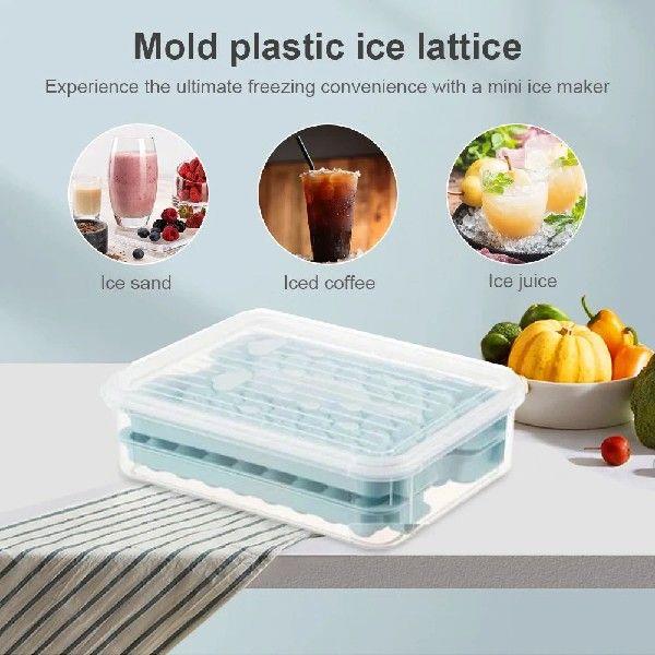 Sphere Ice Cube Tray with Lid and Bin Freezer Ice Cubes