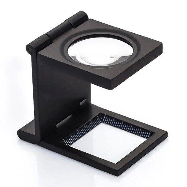 9005D 10x Metal Desk 2 LED Magnifier Optical Lens Black