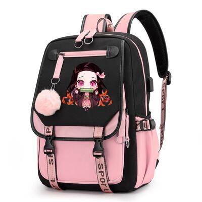 Demon Slayer Nezuko Backpacks for Men Anime School Bag for T