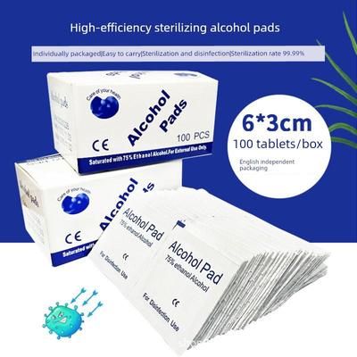 100 set Antiphloosis Isopropyl Alcohol Swab Pads Wet Wipes