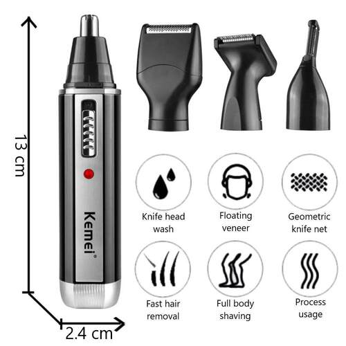 4in1 Rechargeable Nose Trimmer Beard Trimmer for Men Ear Eye