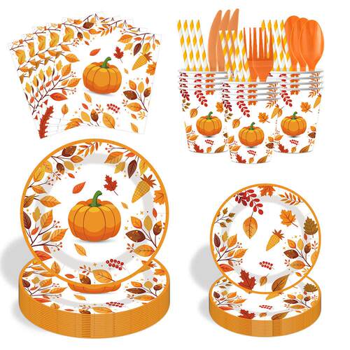 感恩节派对一次性餐具Thanksgiving Party Supplies Paper Plates