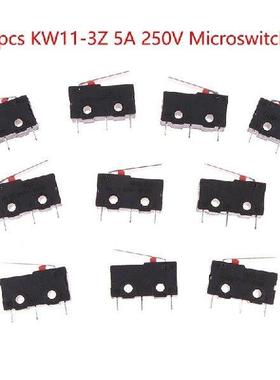 10Pcs Tact Switch KW11-3Z 5A 250V Microswitch 3PIN Limit