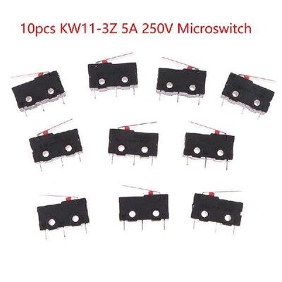 10Pcs Tact Switch KW11-3Z 5A 250V Microswitch 3PIN Limit