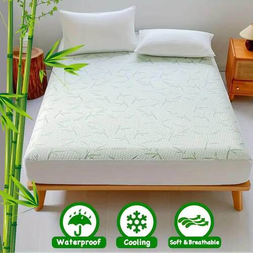 1pc Waterproof Bamboo Mattress Cover (Without Pillowcase), C
