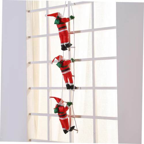 Christmas decoration tree pendant window ladder Santa Claus