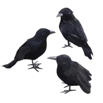 Halloween Black Crow Animal Model Raven Prop Decorations