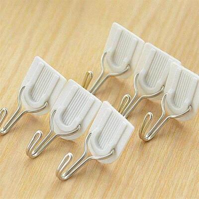 6pcs wall hooks shelf adhesive storage strong hang