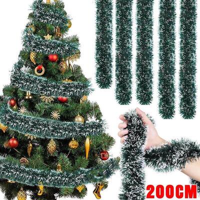 4/1Pcs Christmas Tree Garlands Artificial Wreaths Ribbon Tel