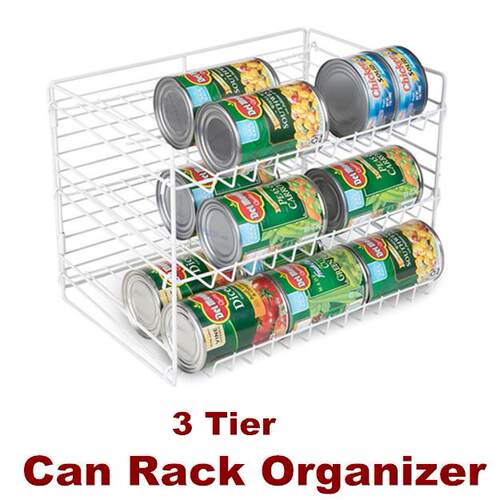 Can Rack Organizer, 3 Tier Stackable Food Storage Dispenser