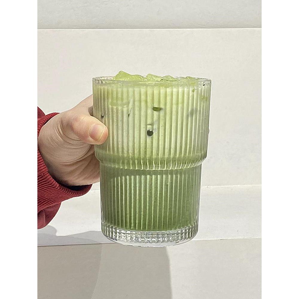 450ml coffee TEA cup mug glass straw drink home office cups