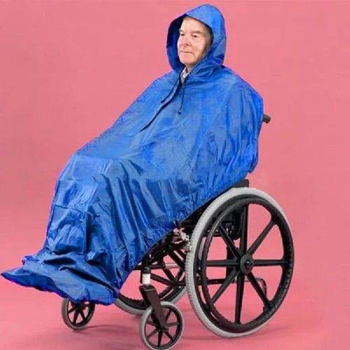 Reflective Elderly Wheelchair Poncho Reusable Household