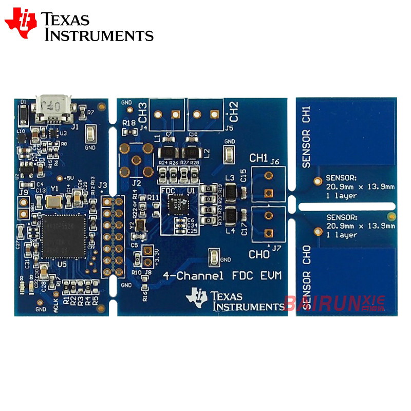 现货 FDC2114EVM 两个电容传感器 评估模块 MSP430微控制器 原装