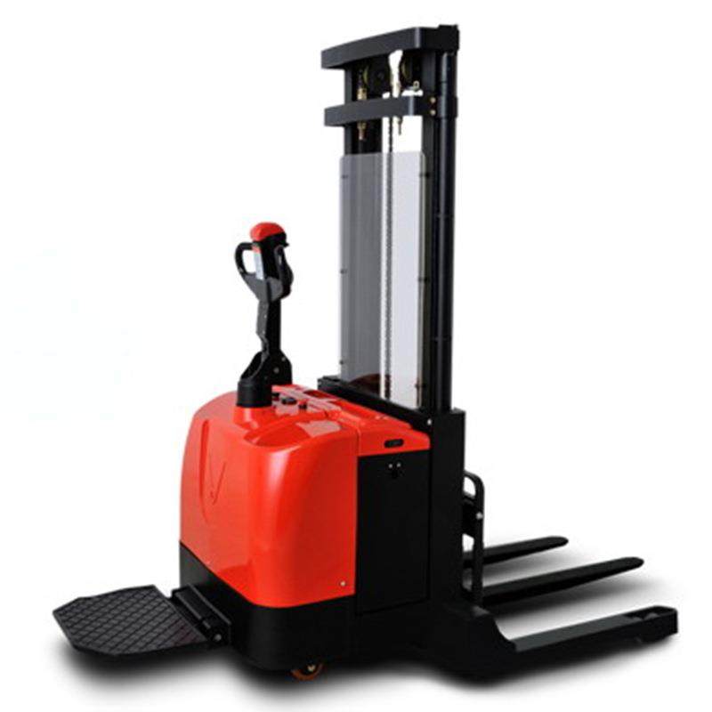 CDD14-920宽支腿电动堆垛车1.4吨3米堆高机全自动搬运叉车