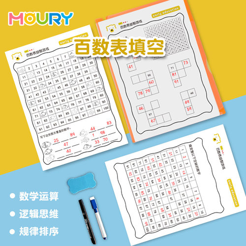百数表填空数学逻辑规律数感训练