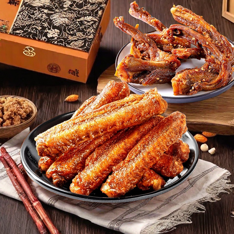 【烈儿宝贝直播间】陈阿炳风干鸭架鸭锁骨香辣鸭翅零食网红爆款zb