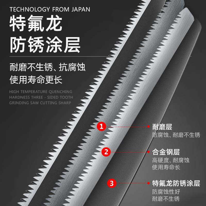 修枝金刚钢园林手锯子家用小型手持锯树神器伐木工具据木头剧钜刀