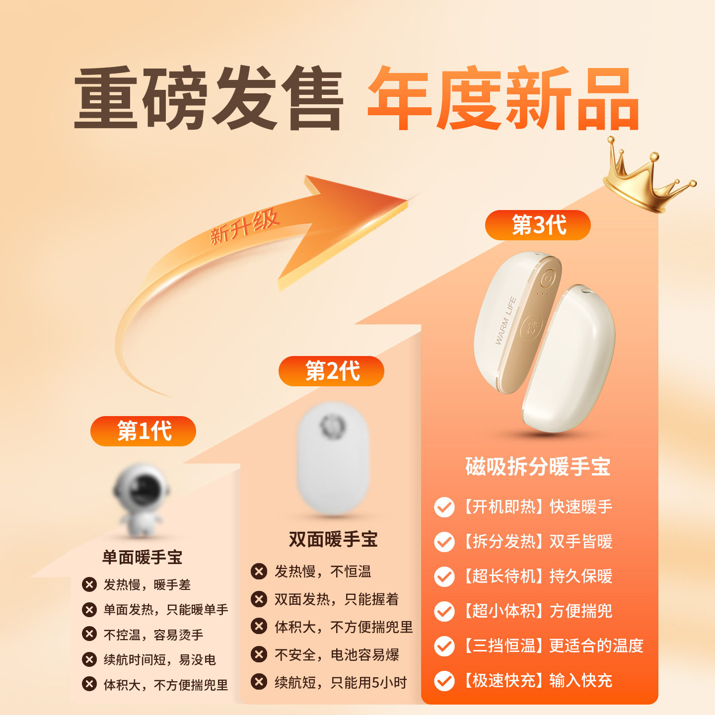 2025新品随身暖手宝迷你