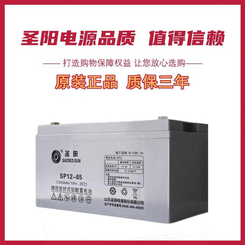 蓄电池 SP12-65太阳能通讯监控照明12V65ah直流屏UPS应急电源