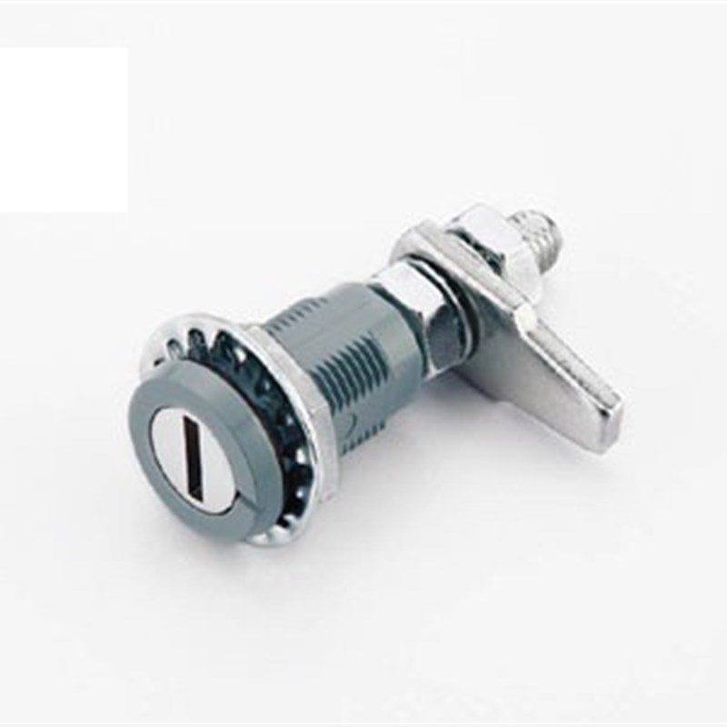 一字槽迫紧式门扣机柜门锁圆锁压缩门锁机箱门锁压缩式门扣