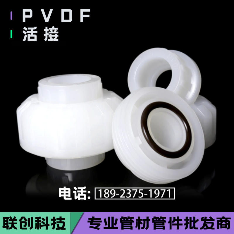 耐腐蚀塑胶管件 对焊热熔PVDF由令 活接 活结头由任 20 25 32 50