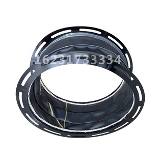 防火帆布软连接风管阻燃耐高温排风伸缩软管圆方形风机软连接风道