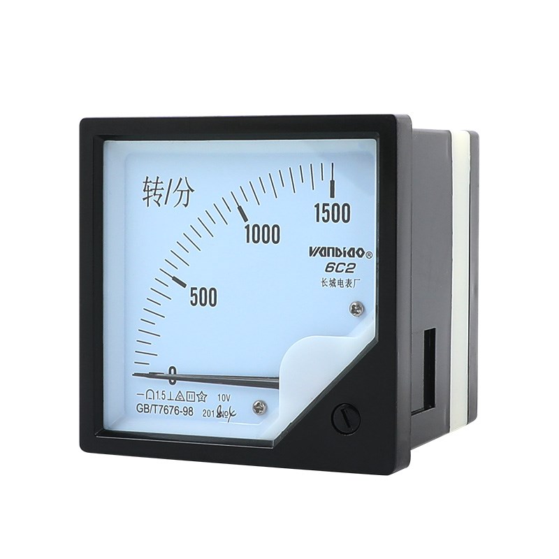 6C2转速表直流DC10V1500转r/min4-20mA5V指针式转分表输入信号式
