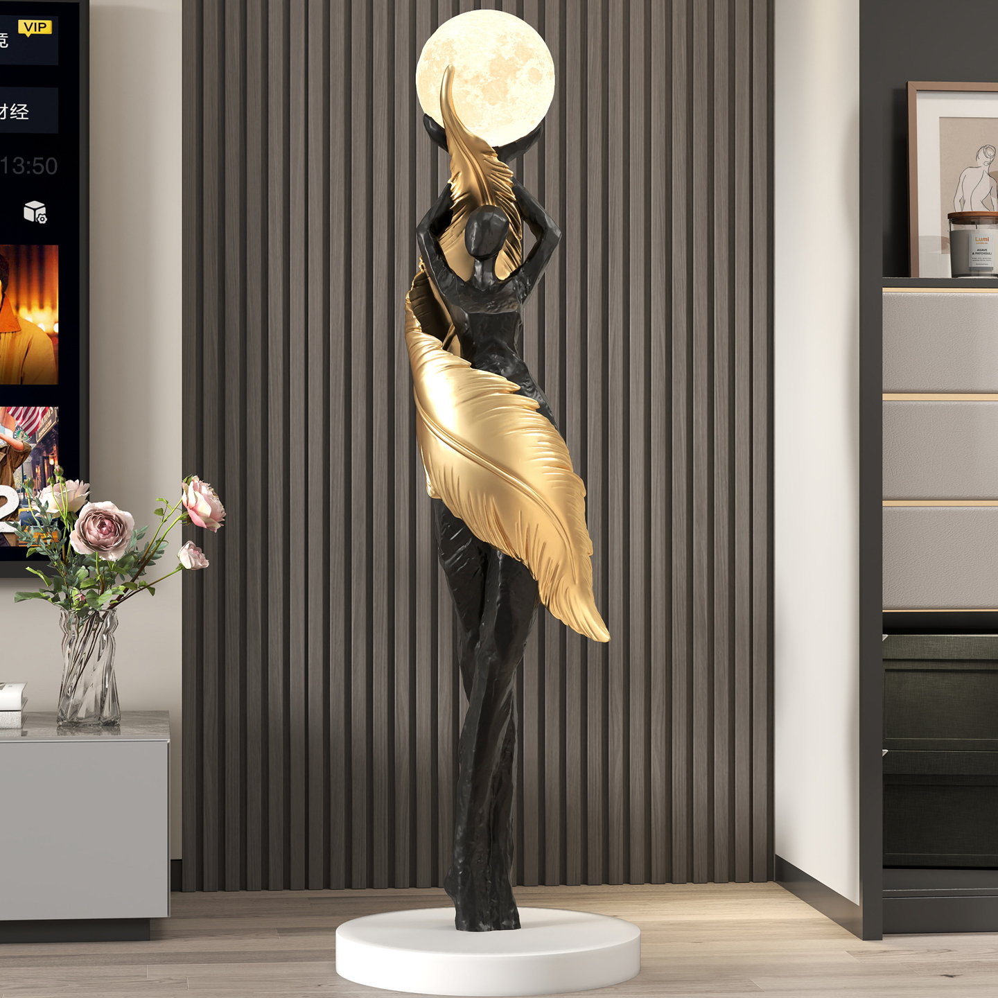 艺术人物氛围灯摆件玄关夜灯