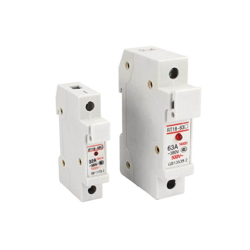 RT18-32X/63X熔断器底座1P2P3P4P导轨式按装保险丝座带指示灯500V