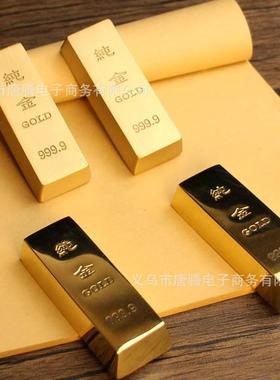 黄铜道具仿真金条摆件样品假金砖实心纯铜镇纸铜工艺品义乌小商品