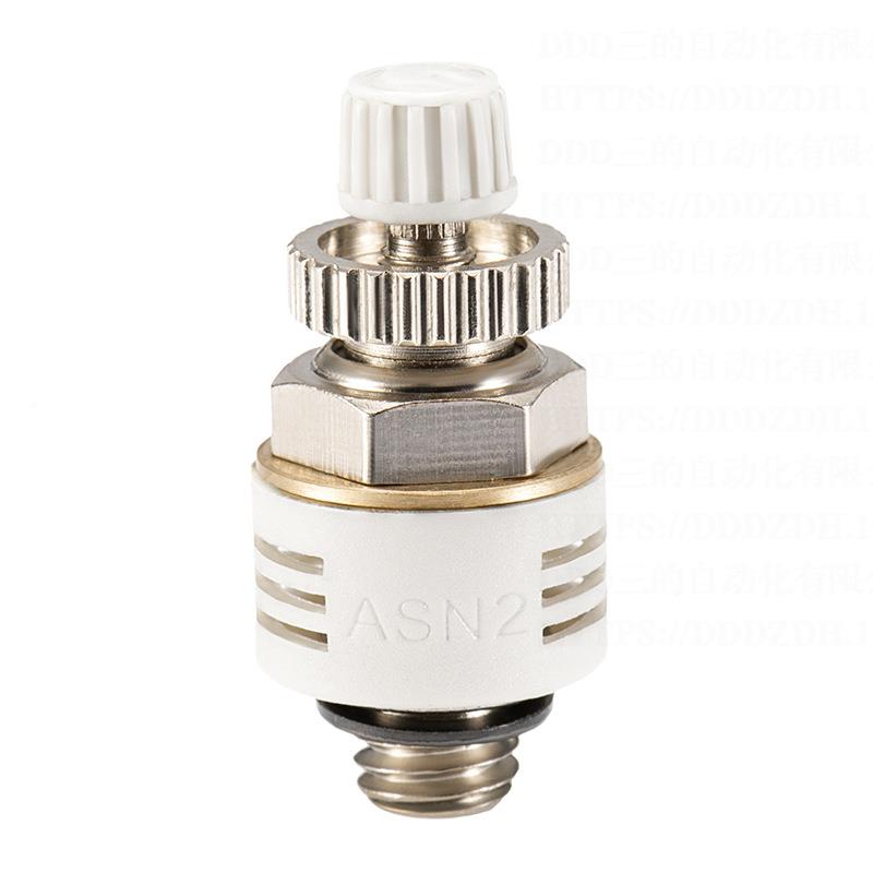 管气动快气插快速接头ASN2带调消声器排气节阀速螺纹SASN2-M5MC流